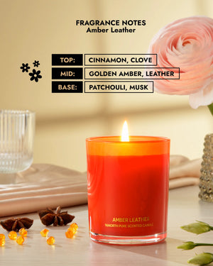 Amber Leather Candle image 2