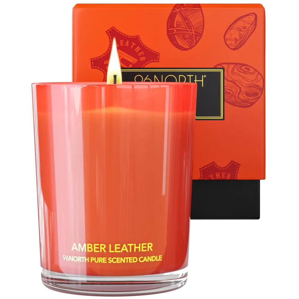 Amber Leather Candle 